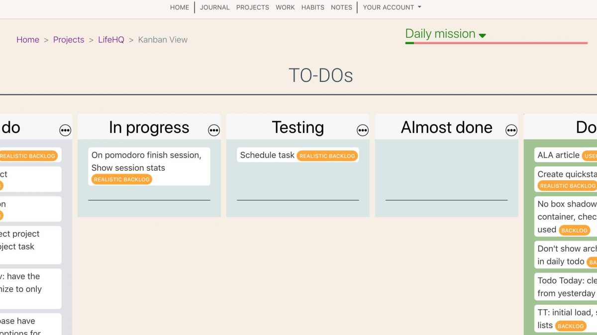 Roadmap update #7: Kanban boards, UI refreshment, Toggle project deadline